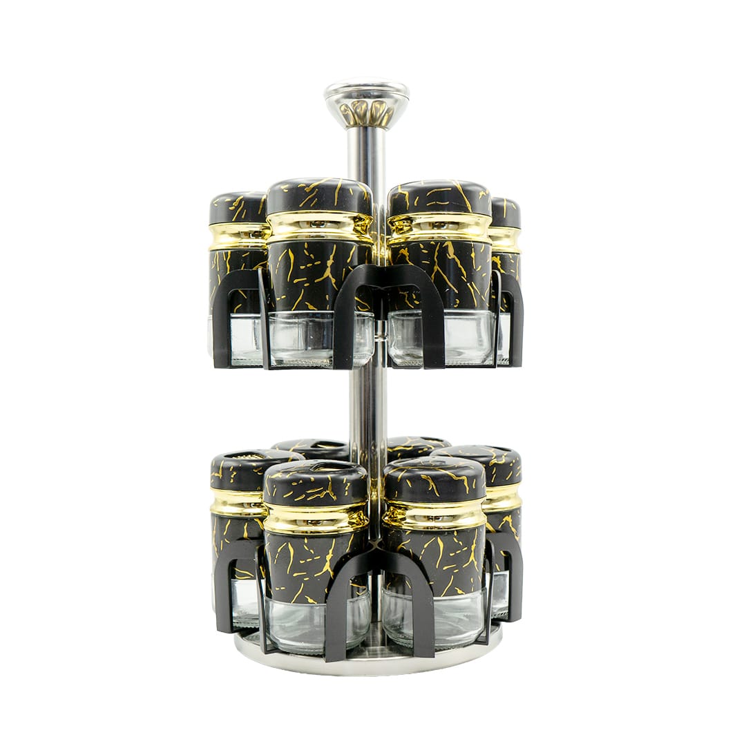 Set Condiments Rotatif Marbré