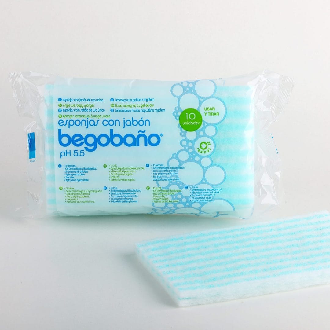 Begobano éponge savonneuse 10 unités en fibre